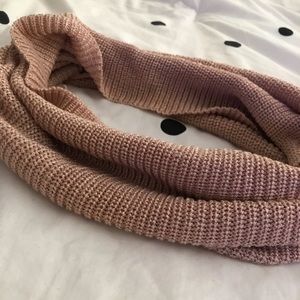 Blush with rose gold threading infinity scarf
